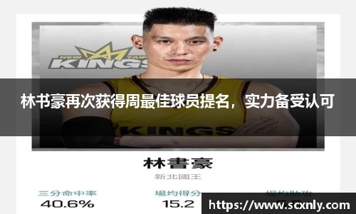 林书豪再次获得周最佳球员提名，实力备受认可